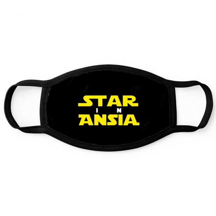 Star in ansia Mascherina Scritta Star Wars Style divertente