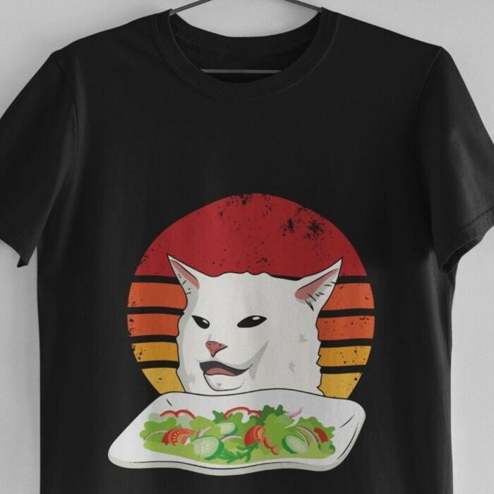 Meme cat Gatto schifo madò vaporwave maglietta divertente
