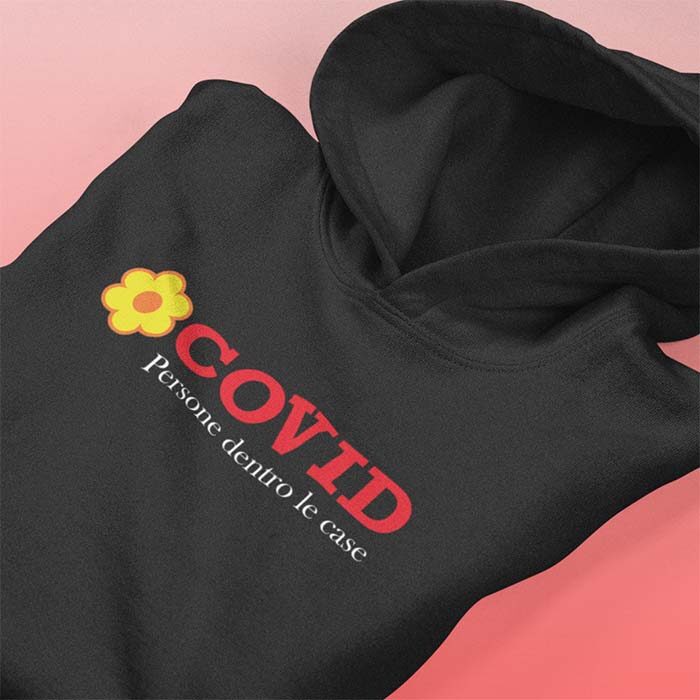 Covid Persone dentro la case Felpa Cappuccio divertente Commenti Memorabili