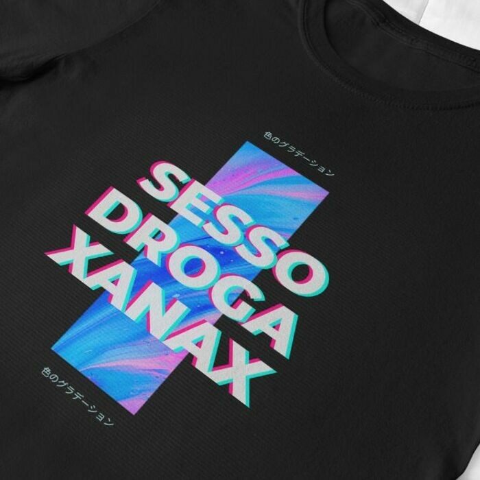 Sesso droga xanax t-shirt maglietta divertente meme