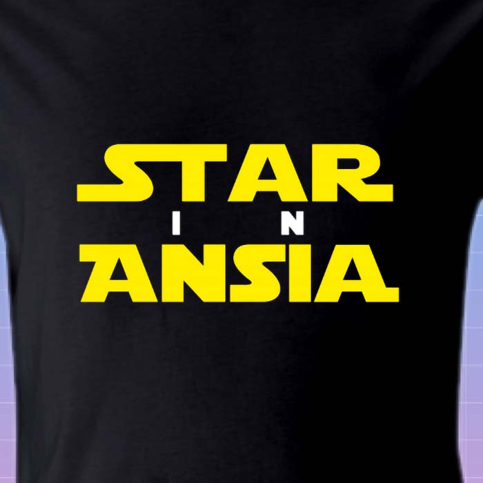 starebasy Star in ansia Maglietta divertente Scritta Star Wars Style
