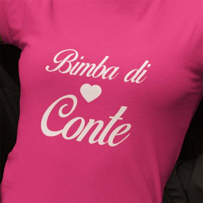 Bimba di Conte Giuseppe Maglietta Divertente T-shirt rosa